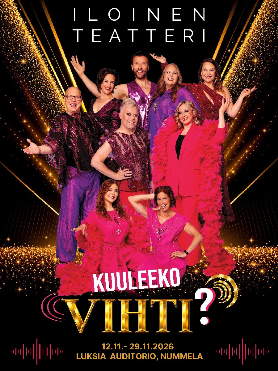 Kuuleeko Vihti? -pikkujoulurevyyn julistekuva